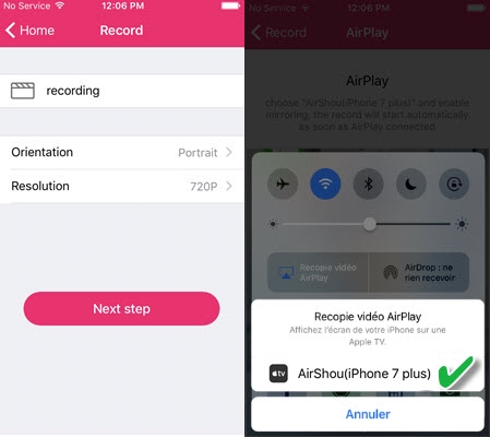 enregistreur d'écran ios airshou