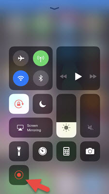 registratore schermo iOS 11