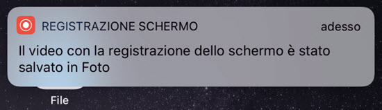 notifica salvataggio