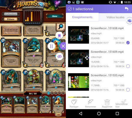 enregistrer jeu hs android 