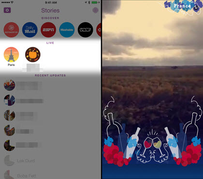 Snapchat Live Stories