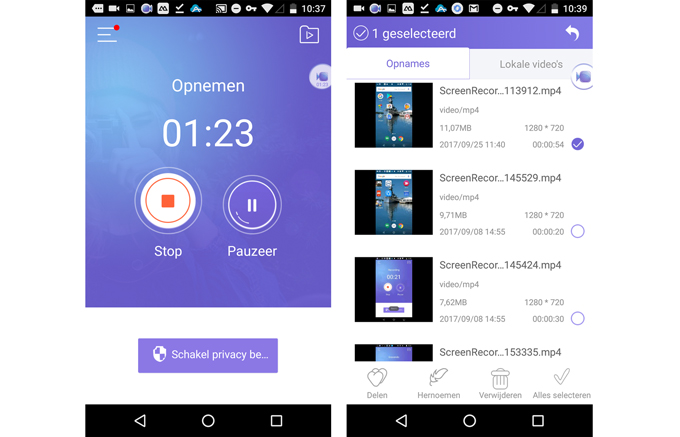 Scherm Opnemen op Android