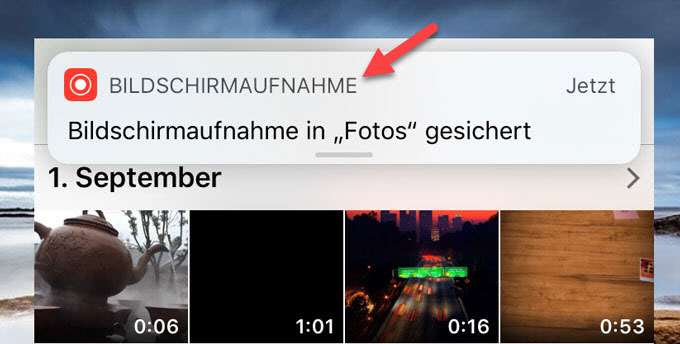 Bildschirmaufnahme unter iOS 11