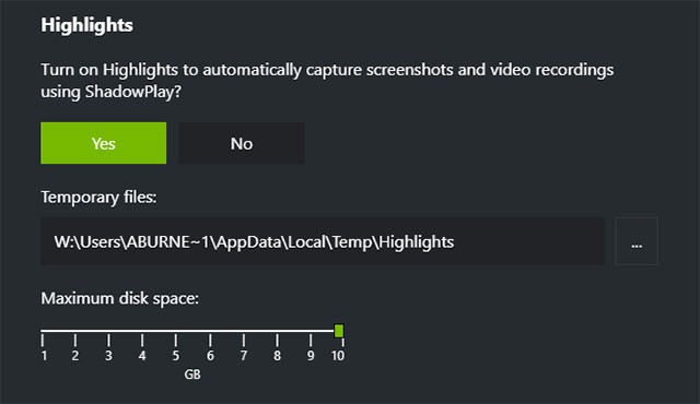  paramètres highlights auto capture 