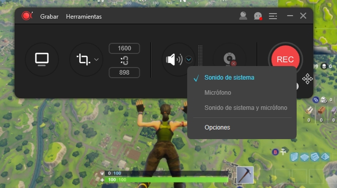 grabar Fortnite con ApowerREC