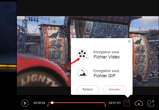 sauvegarder vidéo enregistré showmore 