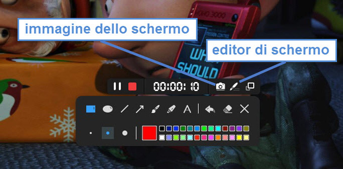 screenshot e modifica dello schermo