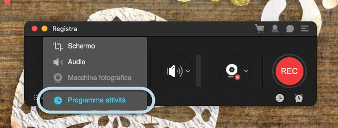 registrazione dell attività su mac