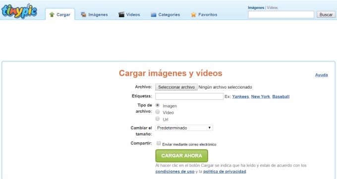 Los sitios de carga de videos