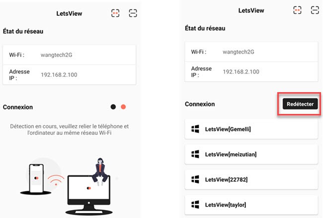 détacter ios sur LetsView