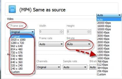 Online video store size reducer