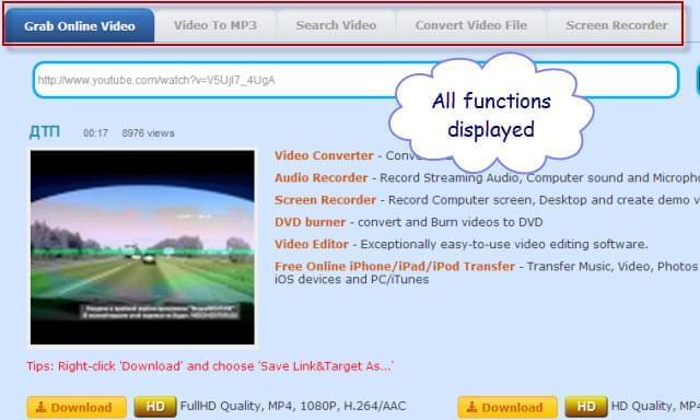 Video Grabber function