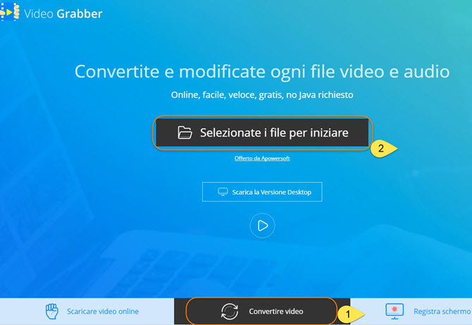 Usare Video Grabber pe convertire i video