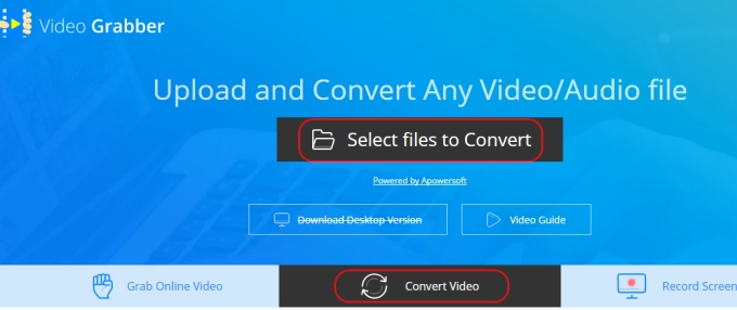 Use Video Grabber to convert video