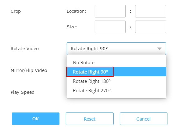 Use Video Grabber to rotate videos