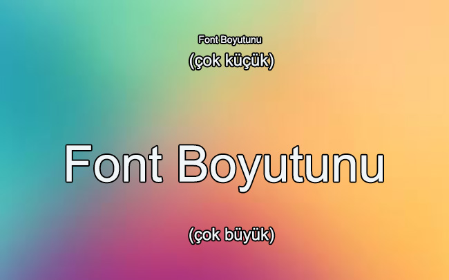 Font Boyutunu
