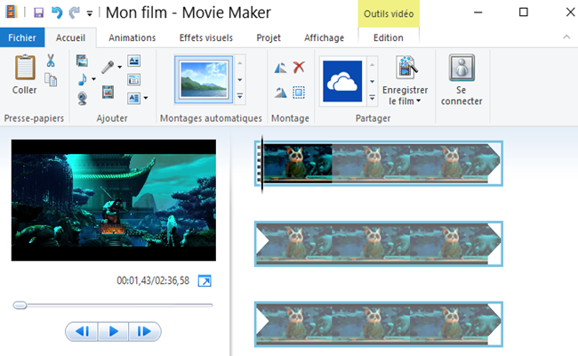 logiciel de montage vidéo movie maker 