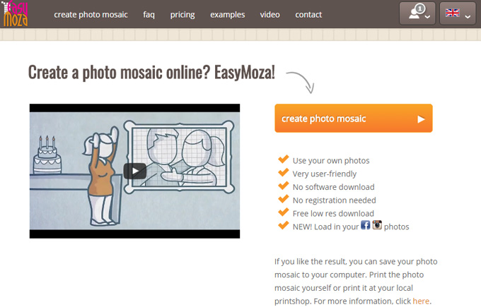 easymoza logiciel photo mosaïque