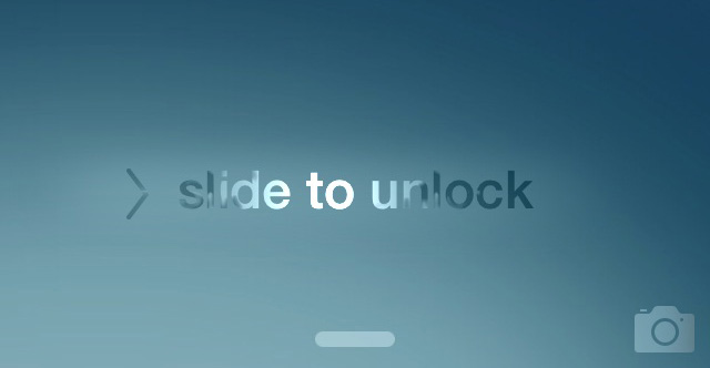 Slide to unlock iPhone
