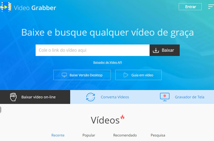 watch youtube with videograbber