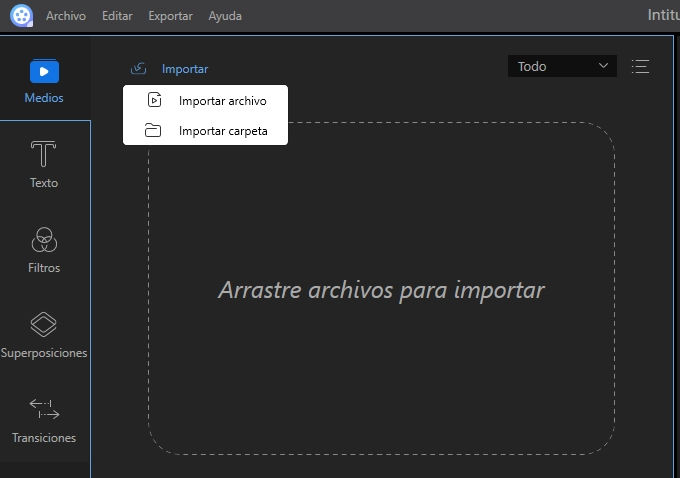 crear video intro con ApowerEdit