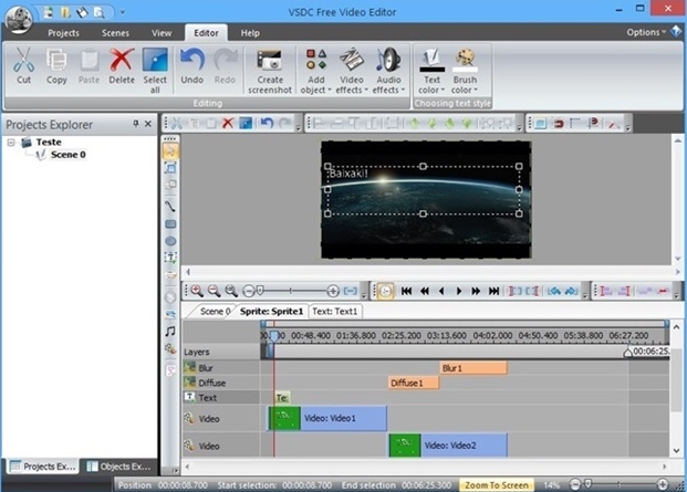 editor fuer split screen video