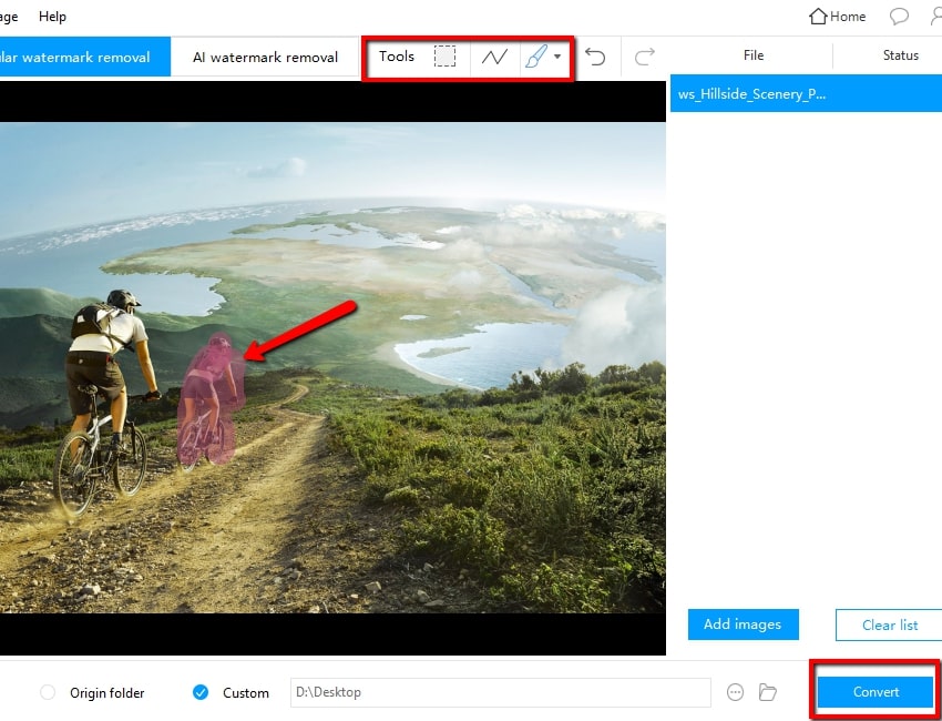 remove people from photos  on desktop